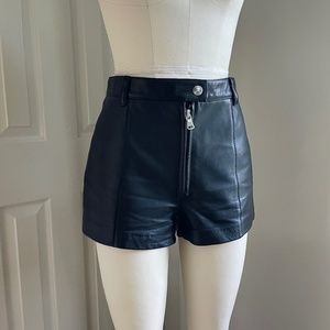 3.1 Phillip Lim Black Leather Shorts Women’s Small